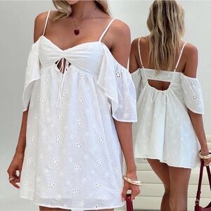 NWT Princess Polly Cene Mini Dress in white new with tags